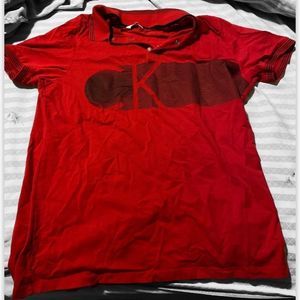 Calvin Klein Short Sleeve Button Up Tshirt